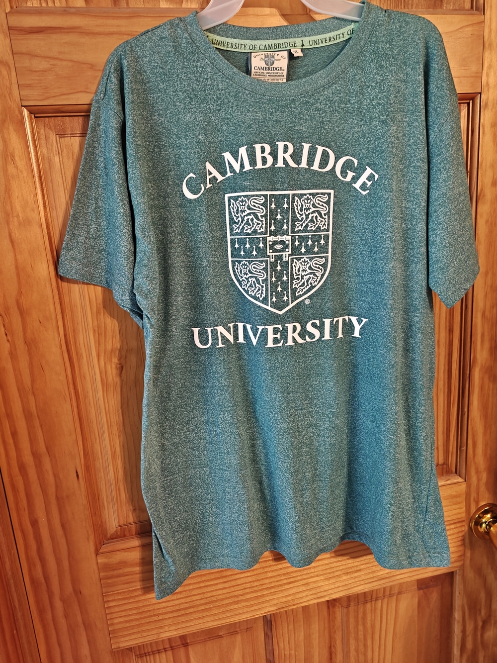 Cambridge University Short-Sleeve Tee in Teal Heather